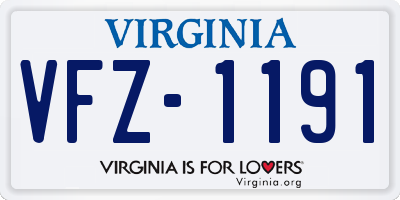 VA license plate VFZ1191