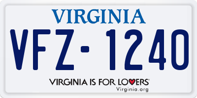 VA license plate VFZ1240