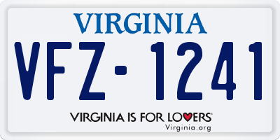 VA license plate VFZ1241