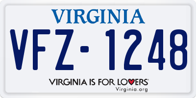 VA license plate VFZ1248