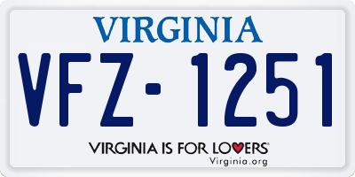 VA license plate VFZ1251