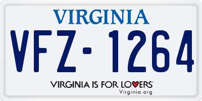VA license plate VFZ1264