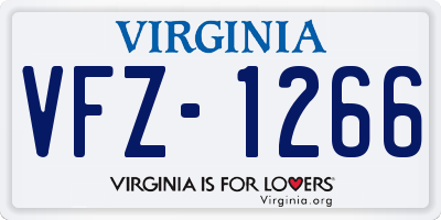 VA license plate VFZ1266