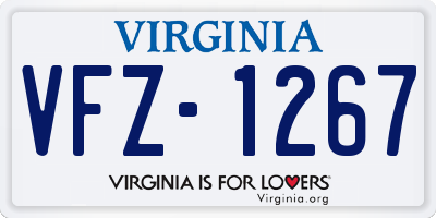 VA license plate VFZ1267