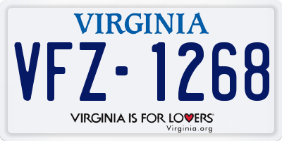 VA license plate VFZ1268