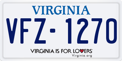 VA license plate VFZ1270