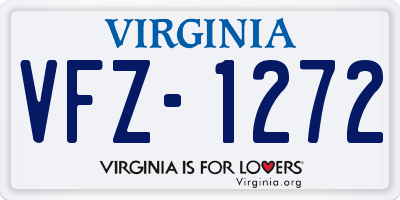 VA license plate VFZ1272