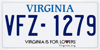 VA license plate VFZ1279