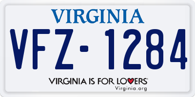 VA license plate VFZ1284