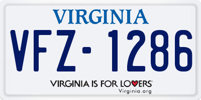 VA license plate VFZ1286