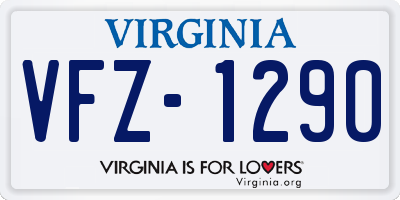 VA license plate VFZ1290