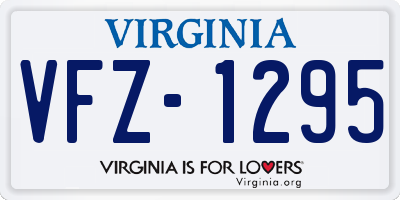 VA license plate VFZ1295
