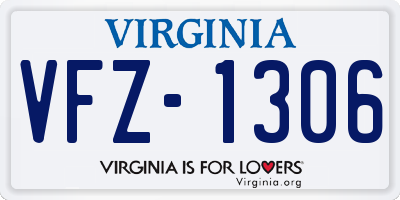 VA license plate VFZ1306