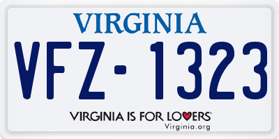 VA license plate VFZ1323