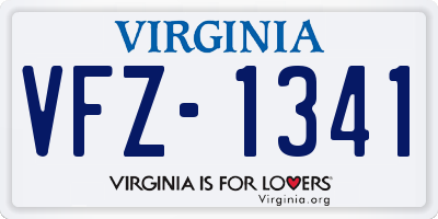 VA license plate VFZ1341