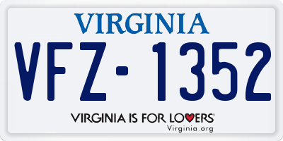 VA license plate VFZ1352