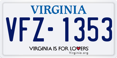 VA license plate VFZ1353
