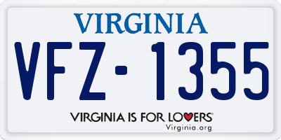 VA license plate VFZ1355