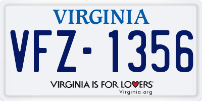 VA license plate VFZ1356