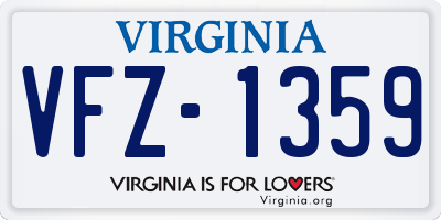 VA license plate VFZ1359
