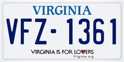 VA license plate VFZ1361