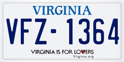 VA license plate VFZ1364