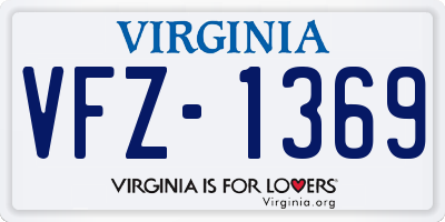 VA license plate VFZ1369