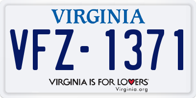 VA license plate VFZ1371