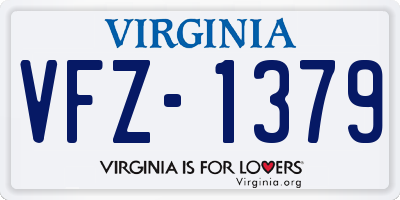 VA license plate VFZ1379