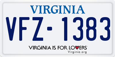 VA license plate VFZ1383