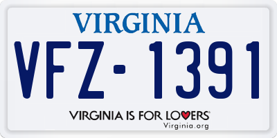 VA license plate VFZ1391