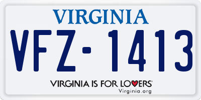 VA license plate VFZ1413
