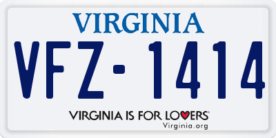 VA license plate VFZ1414