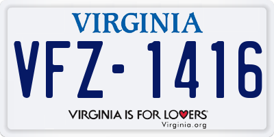 VA license plate VFZ1416