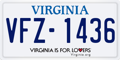 VA license plate VFZ1436