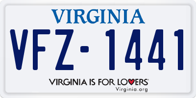 VA license plate VFZ1441
