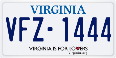 VA license plate VFZ1444