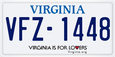 VA license plate VFZ1448
