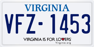 VA license plate VFZ1453