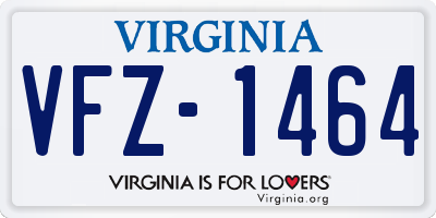 VA license plate VFZ1464
