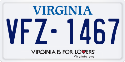 VA license plate VFZ1467
