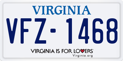VA license plate VFZ1468