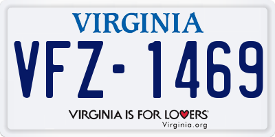 VA license plate VFZ1469