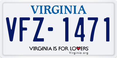 VA license plate VFZ1471