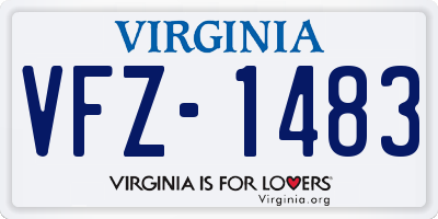 VA license plate VFZ1483