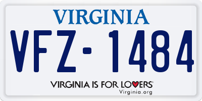 VA license plate VFZ1484