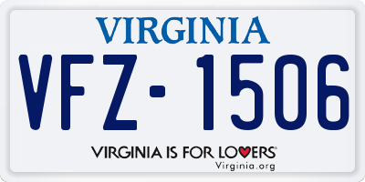 VA license plate VFZ1506