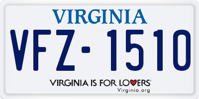 VA license plate VFZ1510