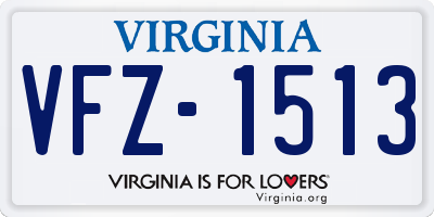 VA license plate VFZ1513