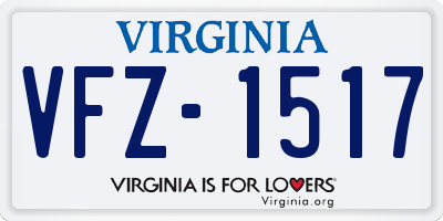 VA license plate VFZ1517